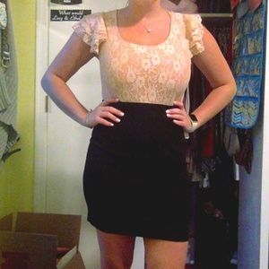 Lace Top Bodycon Dress